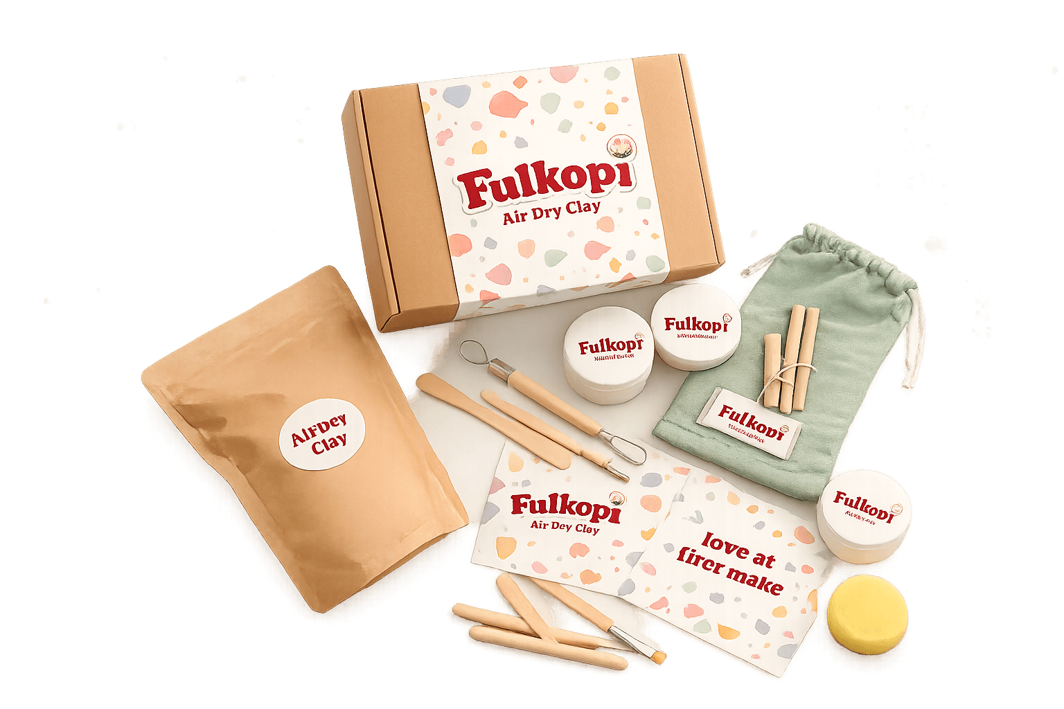 Fulkopi Air Dry Clay Kit